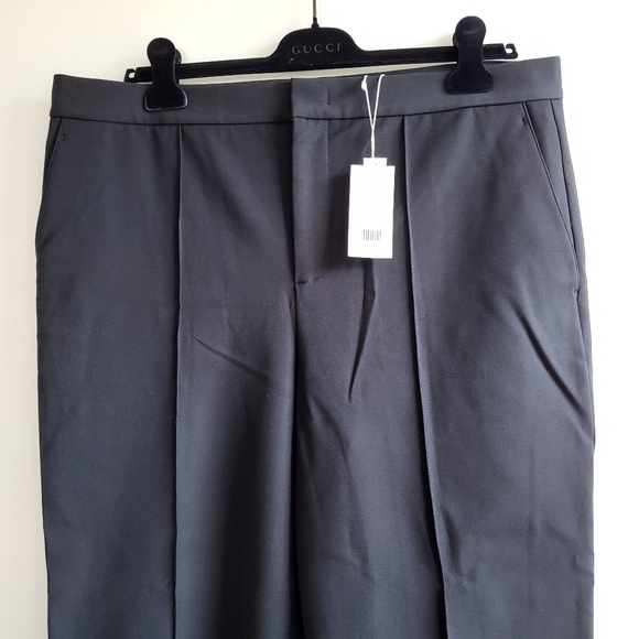 Vince Pintuck Tapered High Waist Black Trouser Pants Style#V802922038 NWT Sz 16 - Picture 13 of 17